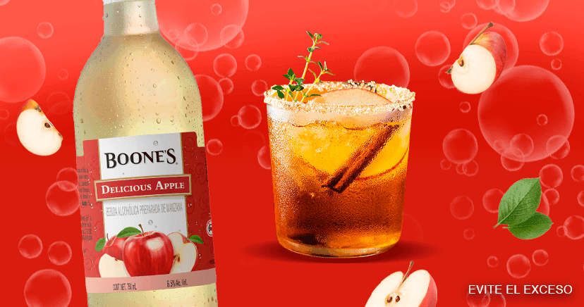 Cóctel Pumpkin Spice con Boone’s® Delicious Apple.